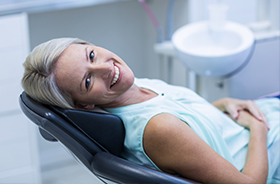 Dental patient smiling